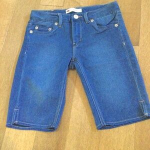 Girls blue Jean shorts- High rise